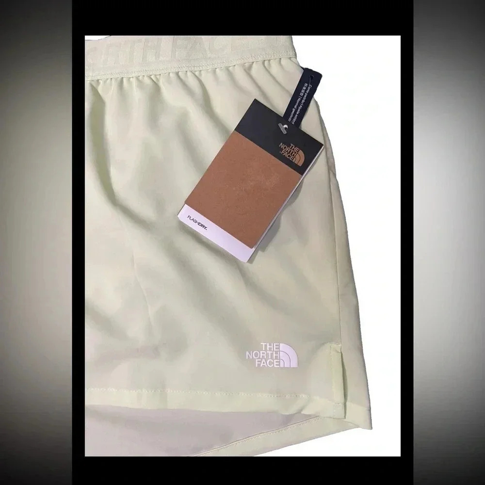 The North Face Women’s‎ Wander 3" Shorts size L  in the color lime cream NWT - Picture 5 of 7